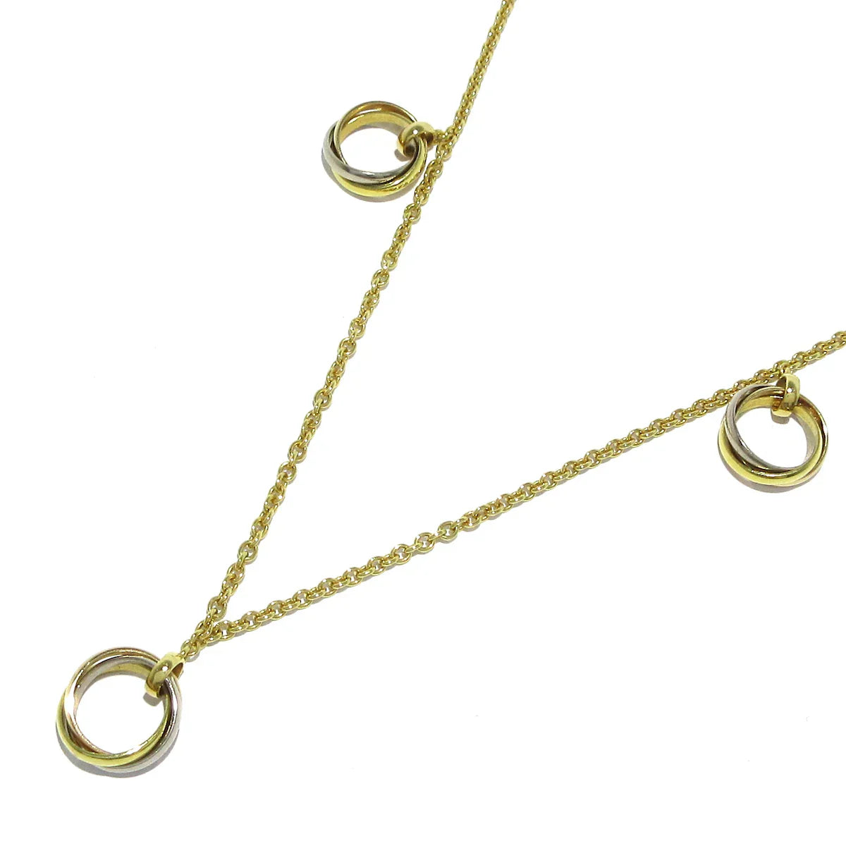 18K Tri-color Baby Trinity Pampille Necklace
