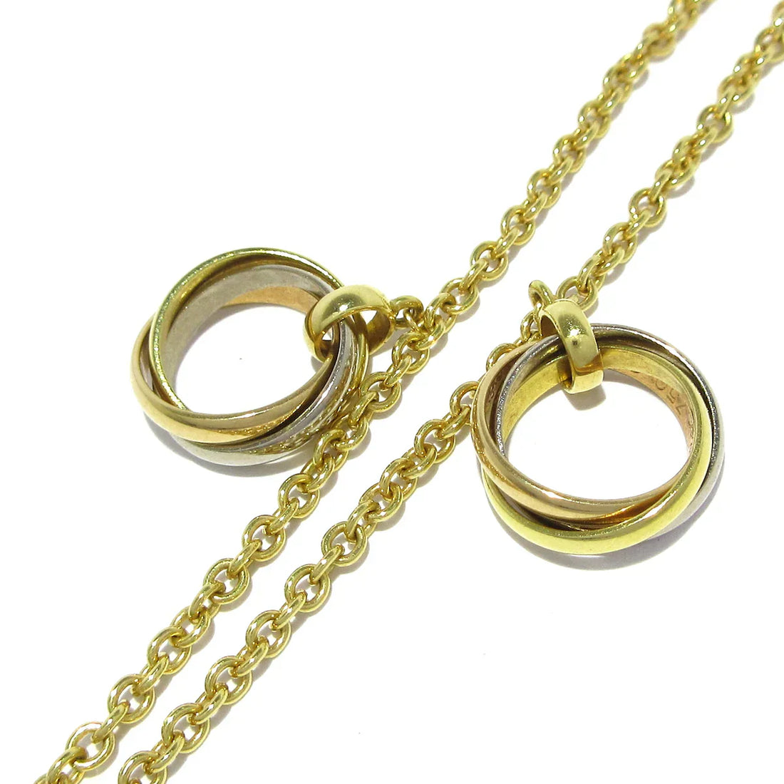 18K Tri-color Baby Trinity Pampille Necklace