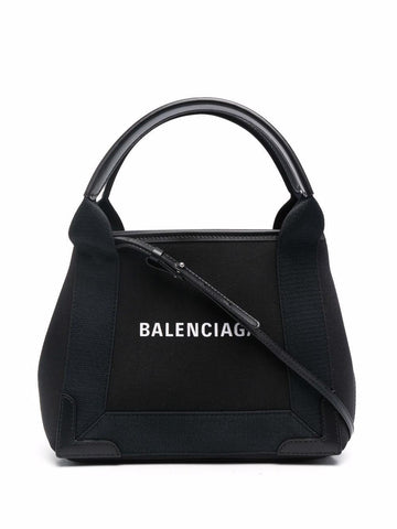 BALENCIAGA Mini Canvas Basket Handbag XS