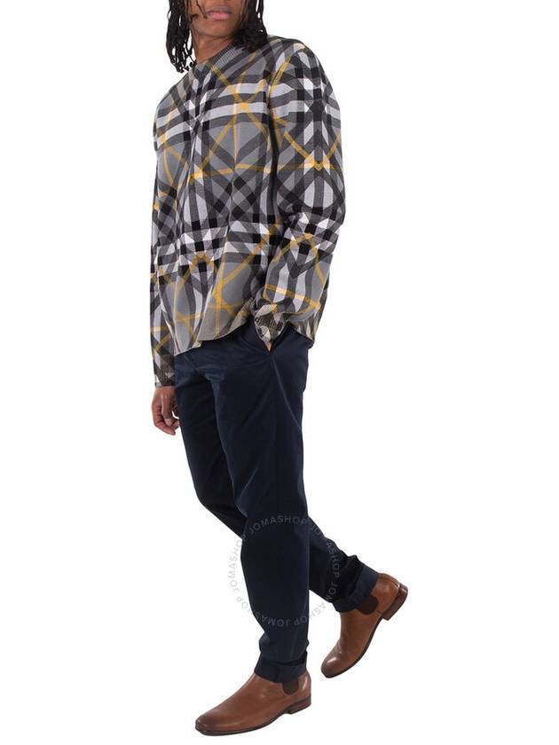 Burberry Burberry Check Cotton Jacquard Oversized Sweater, Size Medium