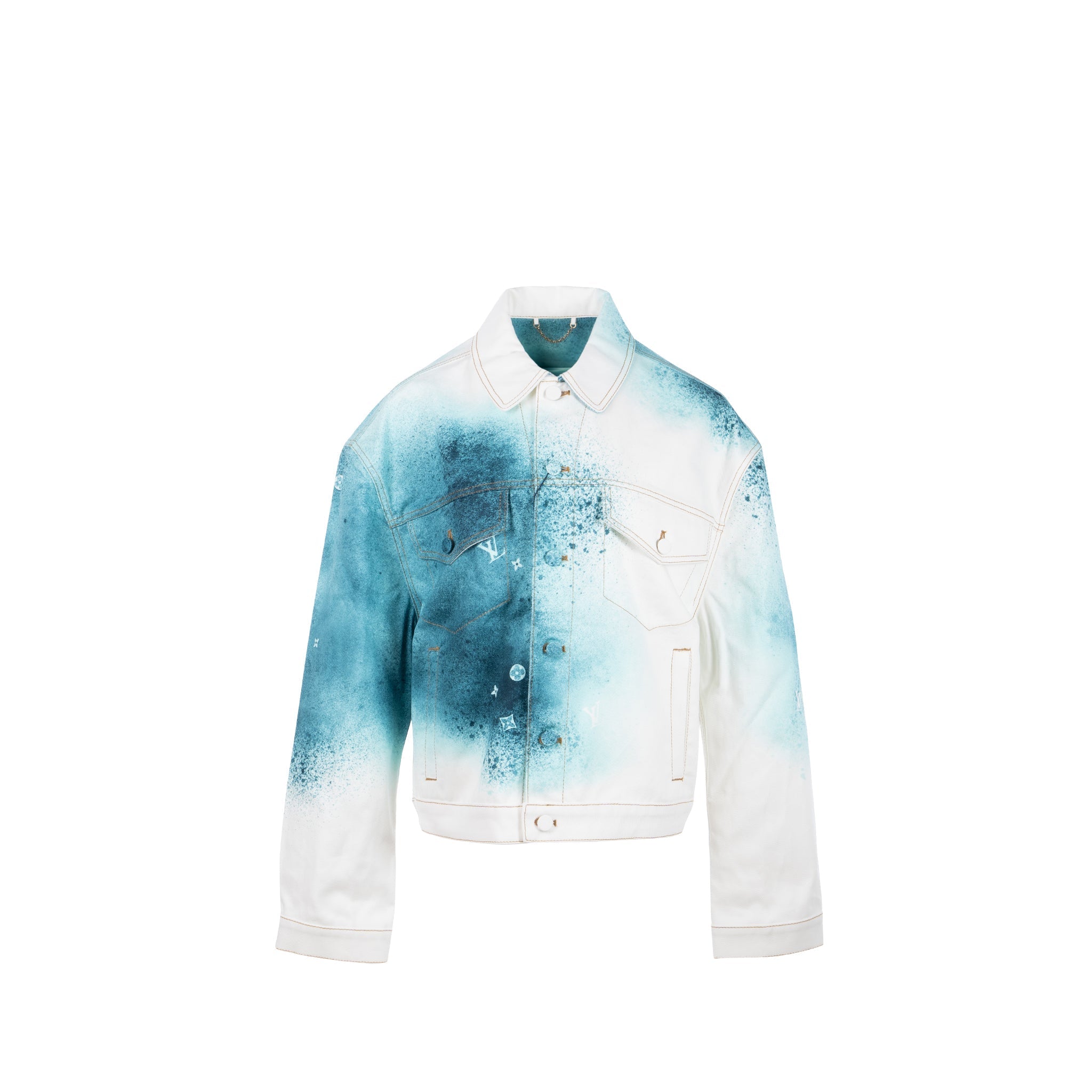 Louis Vuitton Size 48 LV Spray Denim Jacket Cotton Multicolour