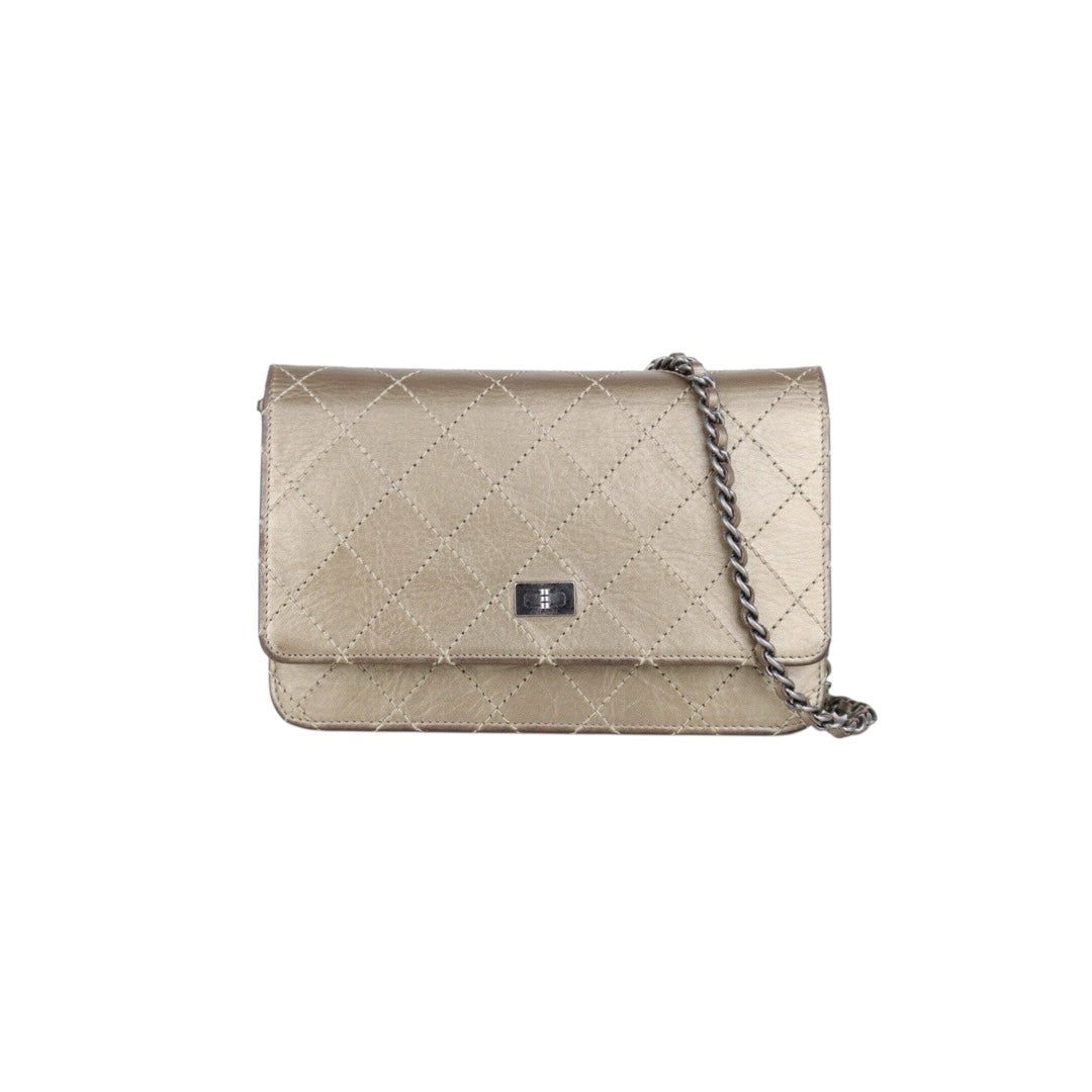 Fair ( Rank B)? CHANEL Matelasse Chain  Lamb Skin WOC Golden  Made in 2012Year ?H25063008