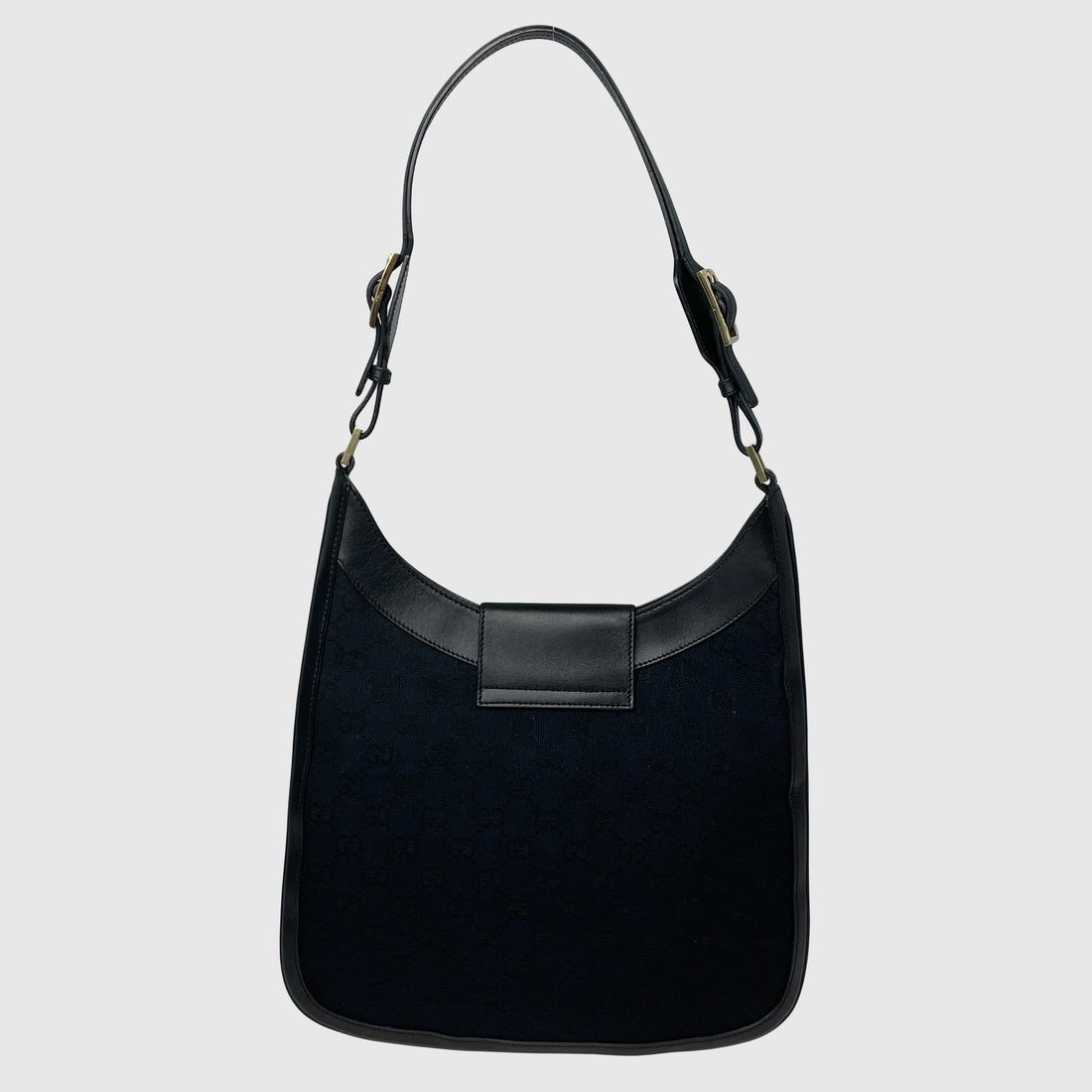 Black GG Jackie Horse Bit Lock Shoulder Bag