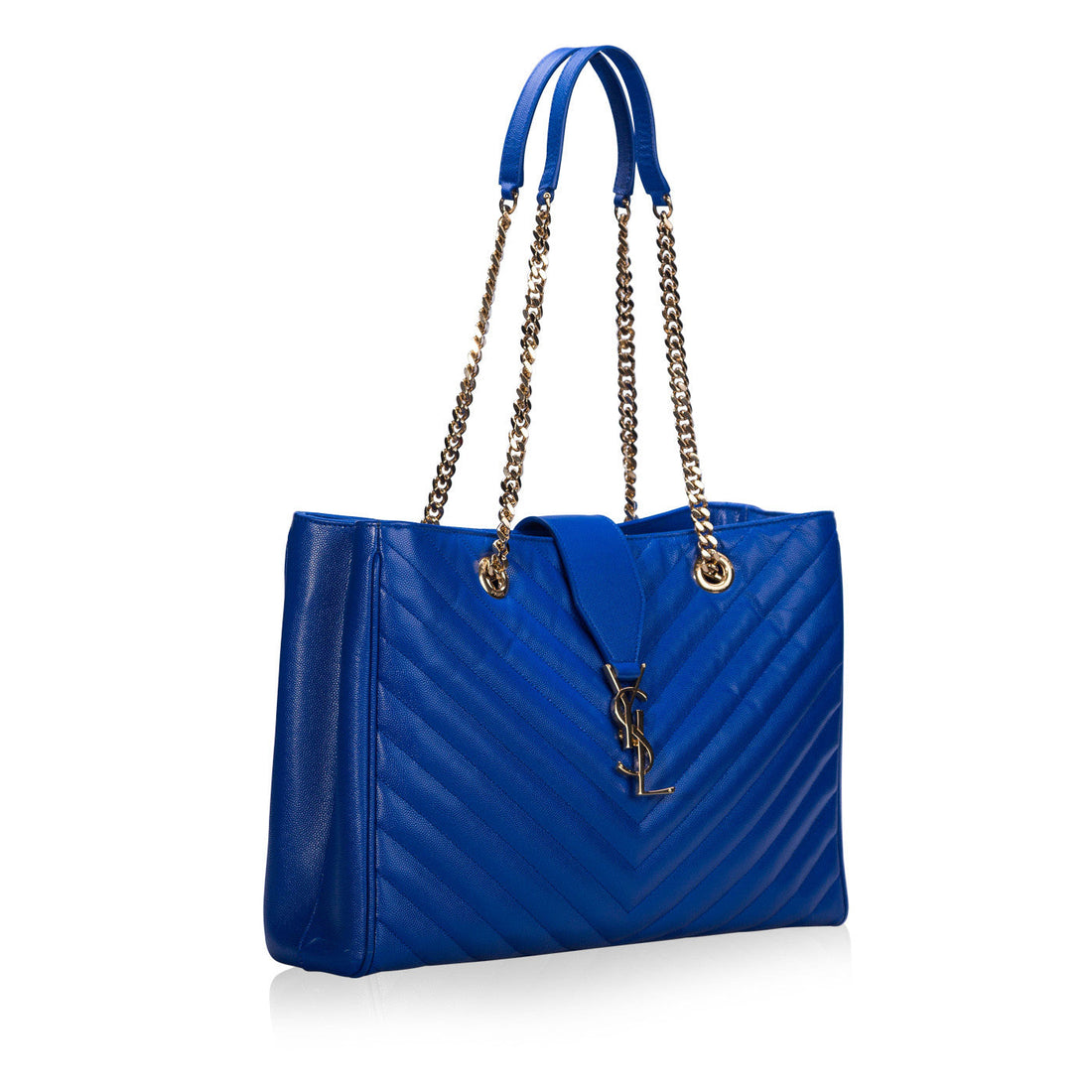 Yves Saint Laurent Grained Matelasse Leather Tote