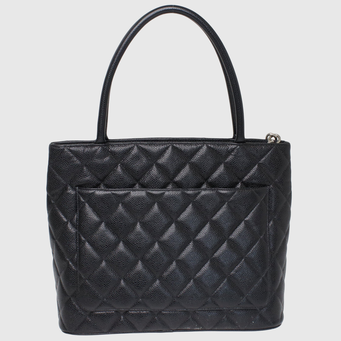 Black Vintage CC Medallion Tote Bag