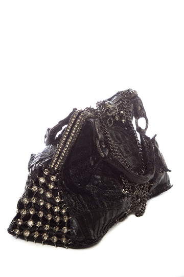 Clara Kasavina Black Crocodile Hand Bag