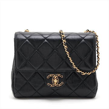 Chanel Matrasse Single Flap Single Chain Bag Black