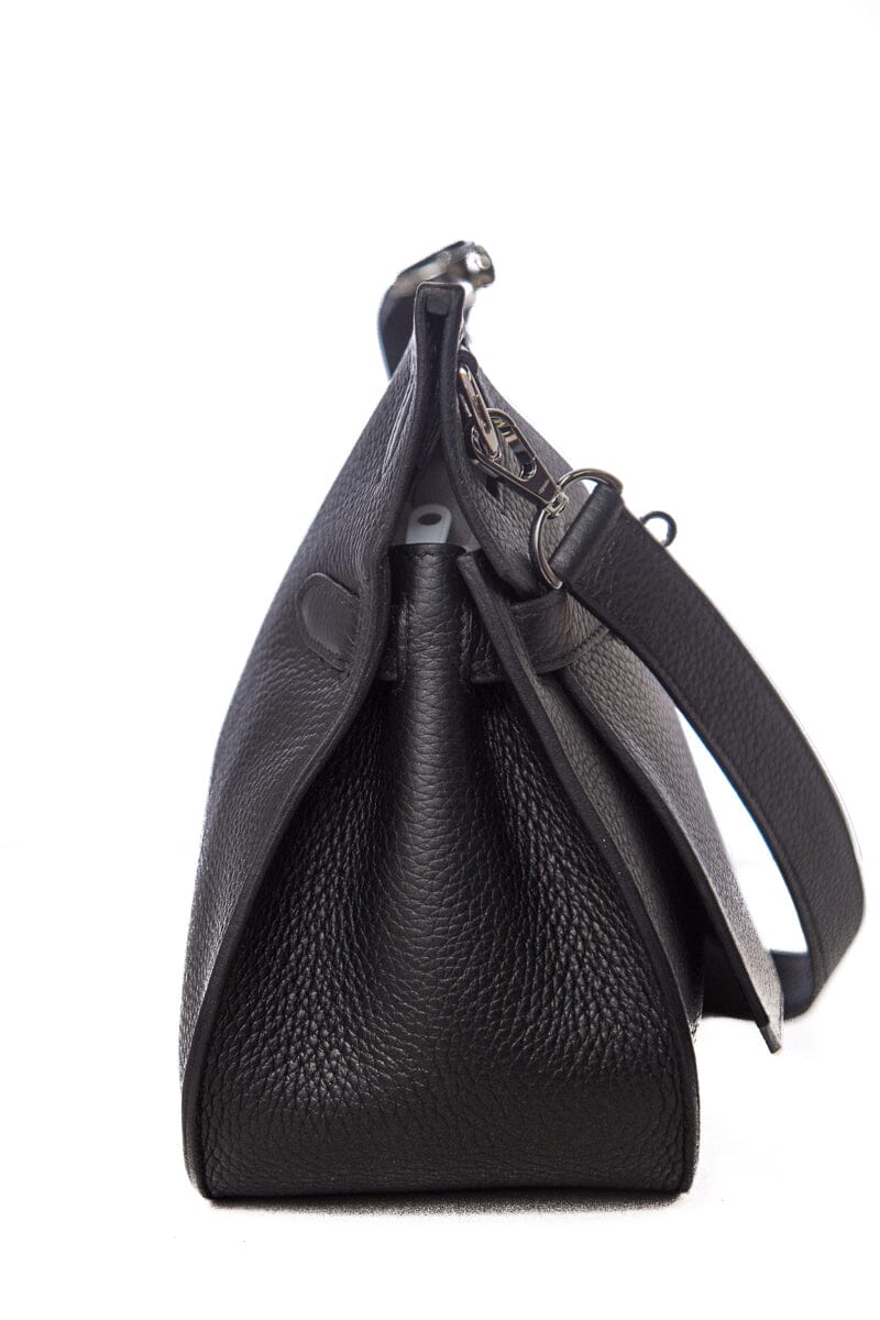 Hermès 2023 Black Jypsiere 28 Clemence PHW  Handbag