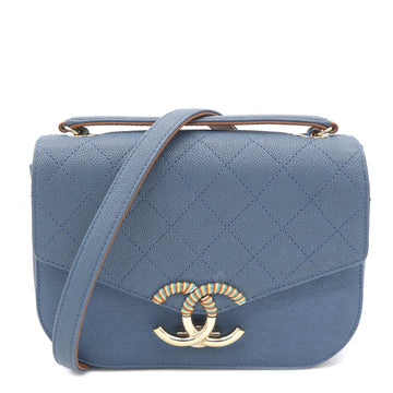 Chanel Thread Around Cuba Flap Bag Blue