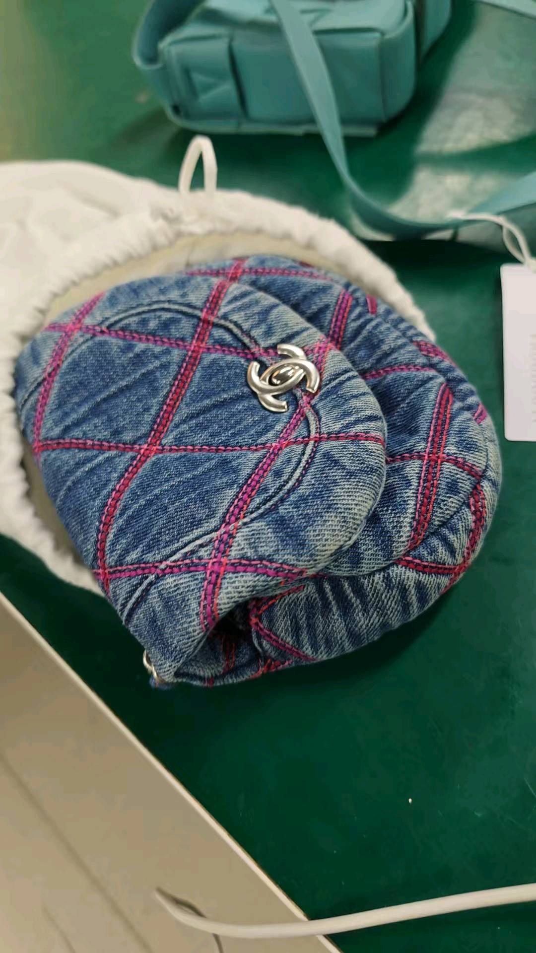 Chanel Yuanbao Canvas Shoulder Bag