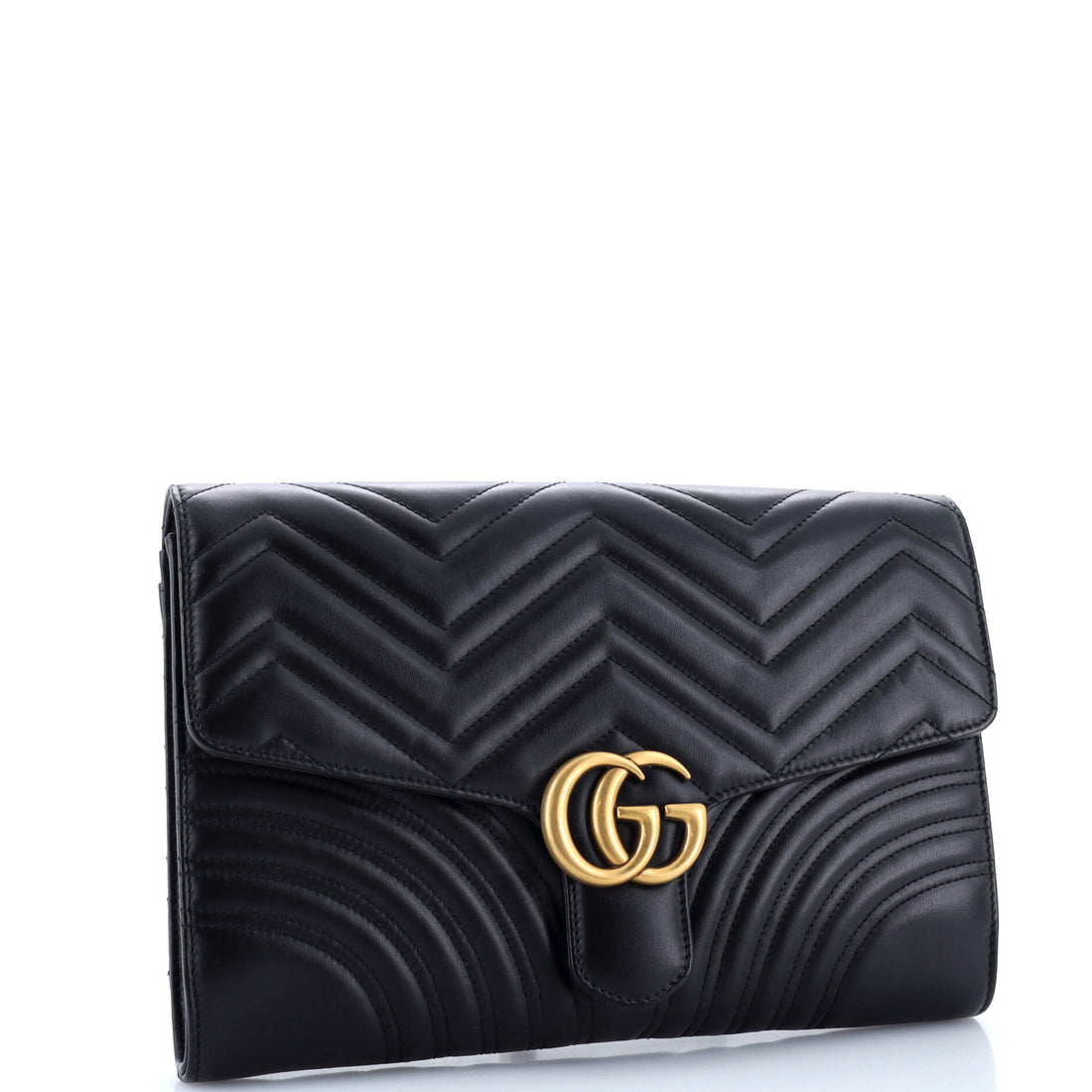 GG Marmont Flap Clutch Matelasse Leather
