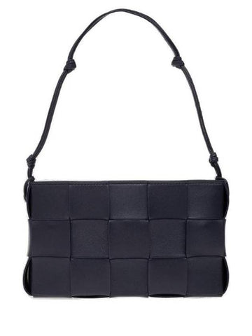 Bottega Veneta Cassette Strap Shoulder Bag Navy