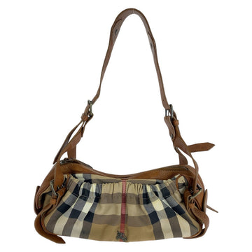 Burberry Prosum Check Canvas/Leather Shoulder Bag