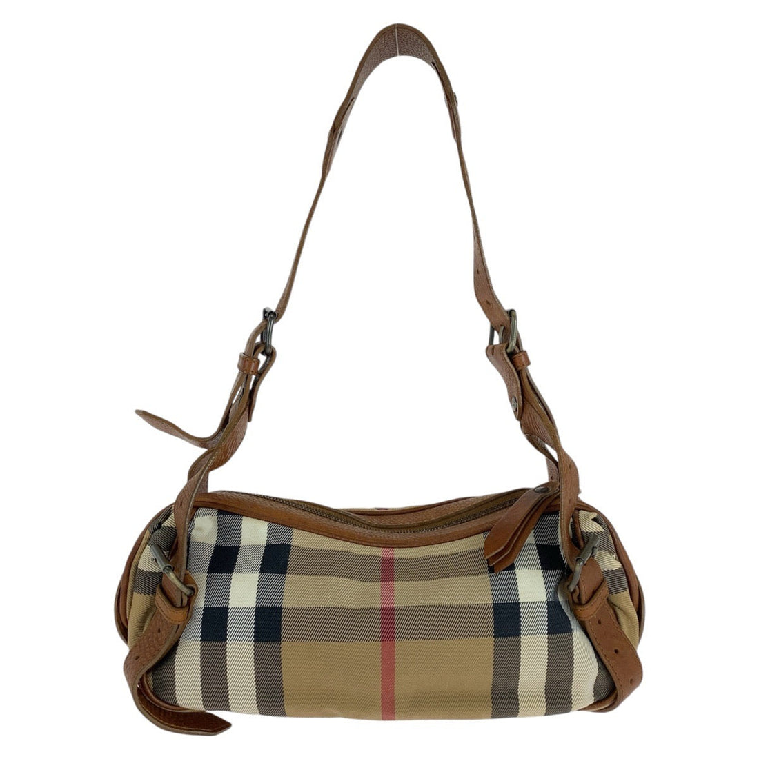 Burberry Prosum Check Canvas/Leather Shoulder Bag
