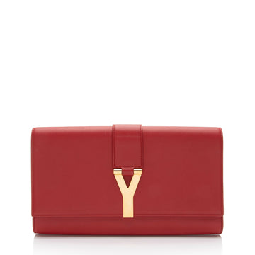 Saint Laurent Leather Classic Y Clutch