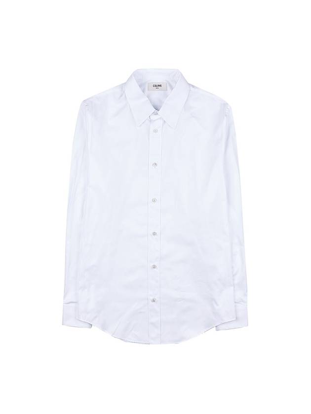 CELINE Poplin Long Sleeve Shirt White