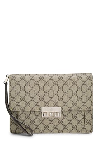 Gucci, Original GG Supreme Canvas Clutch, Brown
