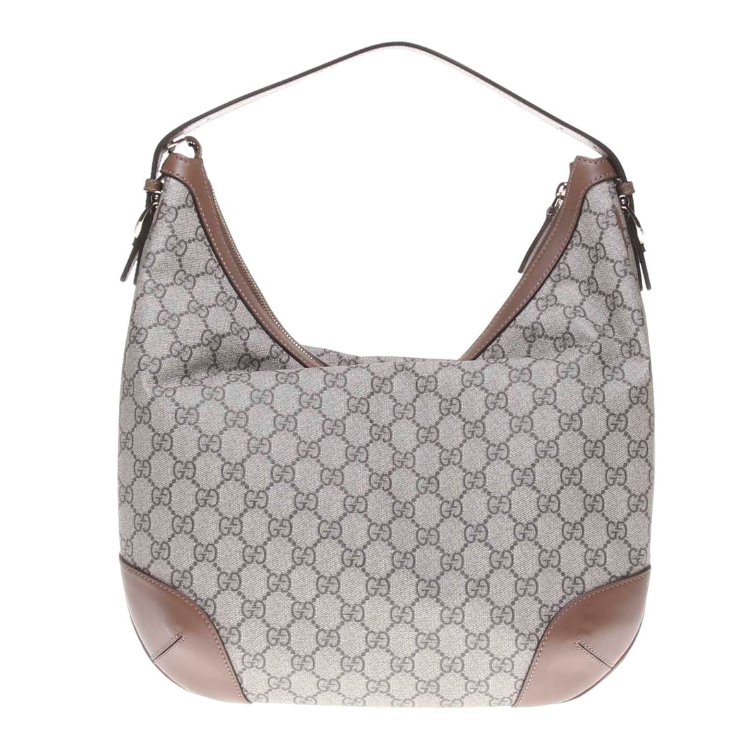 Gucci 309618 Beige/Ebony GG Supreme Canvas Shoulder Bag