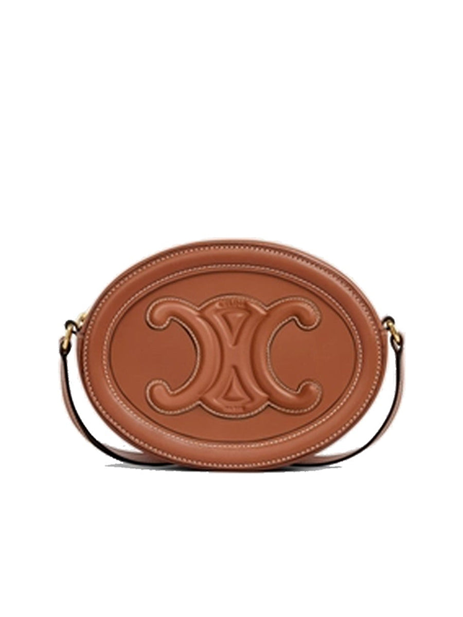 Oval Triomphe Leather Crossbody