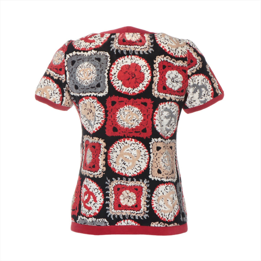 Chanel Sports 09P Cotton  Nylon  36  Red × Black P35858 Belbet Side Reaper