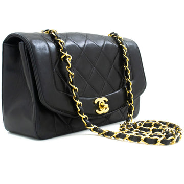 Top Quality Chanel Diana New Chain Shoulder Bag Black Quilted Lambskin Purse