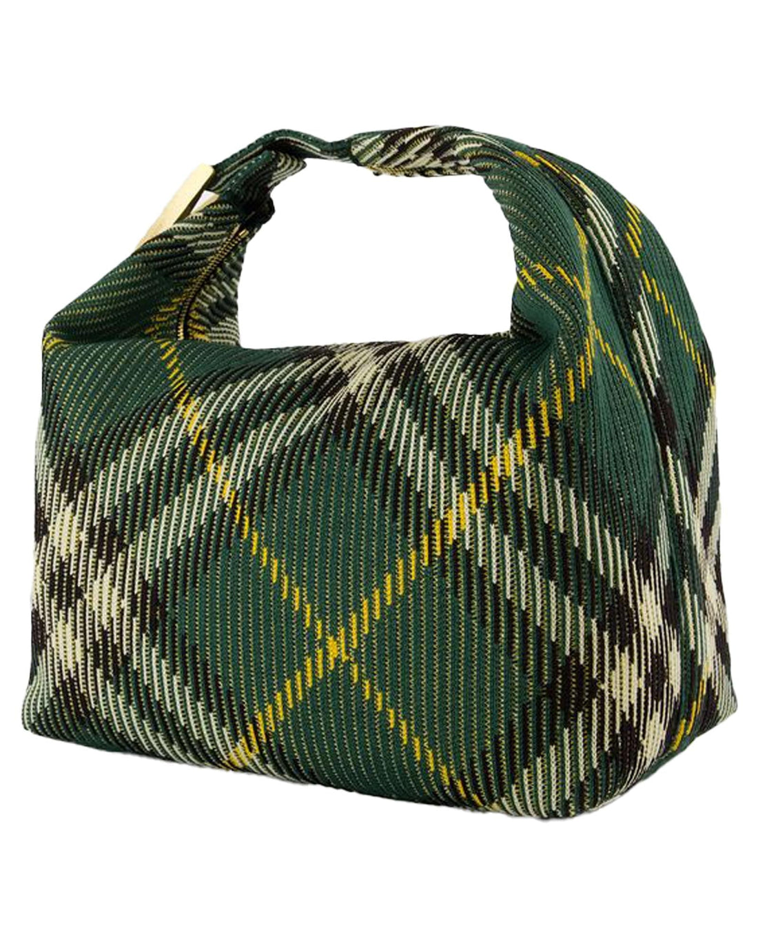 Burberry Woven Plaid Shoulder Bag Women Green | Green