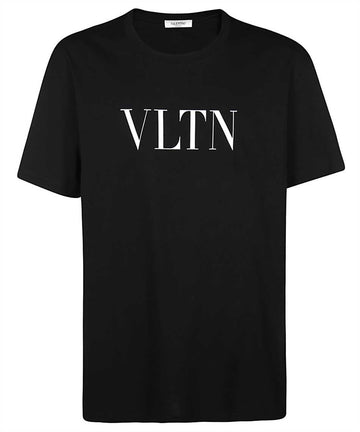 Valentino Garavani Men's Black White Logo Short Sleeve VLTN T-Shirt