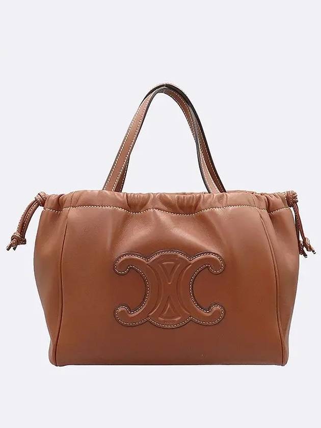 CELINE 111013DU3 Cuir Triomphe Drawspring Cabas Small Tote Bag 2WAY