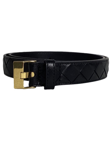 Bottega Veneta Intrecciato Leather Belt Women Black