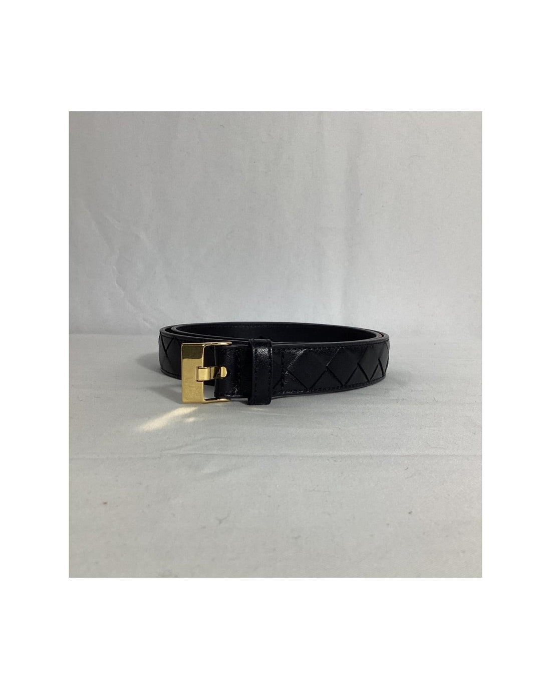 Bottega Veneta Intrecciato Leather Belt Women Black