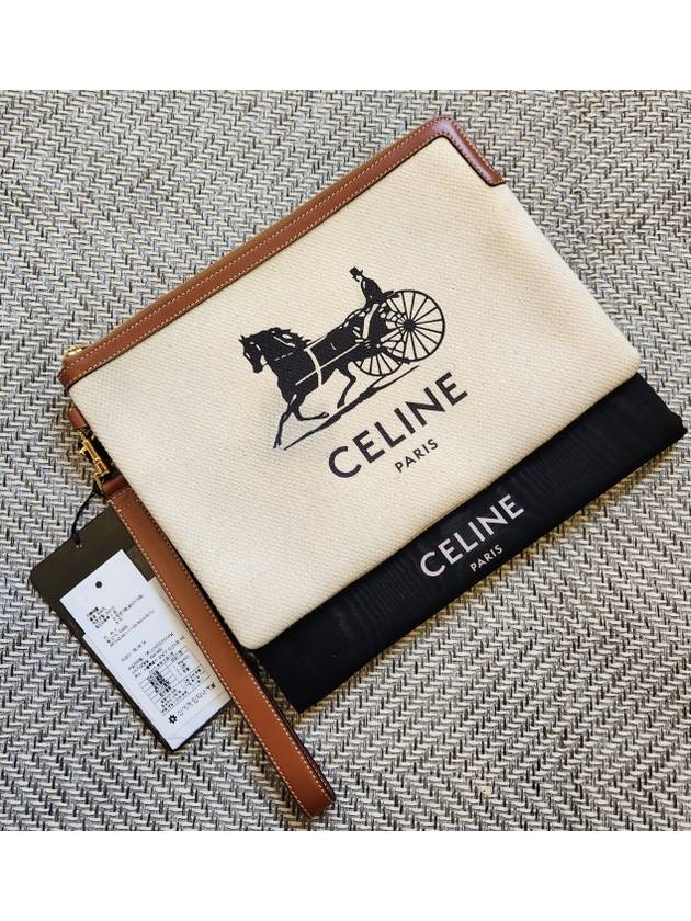 CELINE carriage strap clutch bag