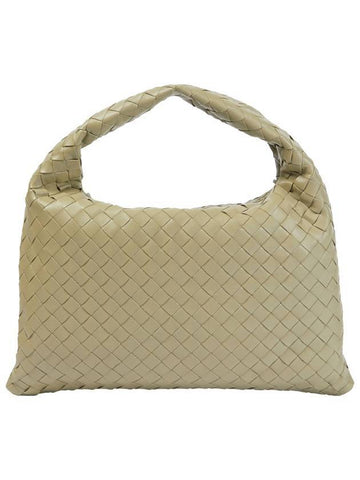Bottega Veneta Intrecciato Hop Small Tote Bag Light Kaki