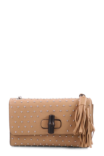 Miss Bamboo Studded Shoulder Bag