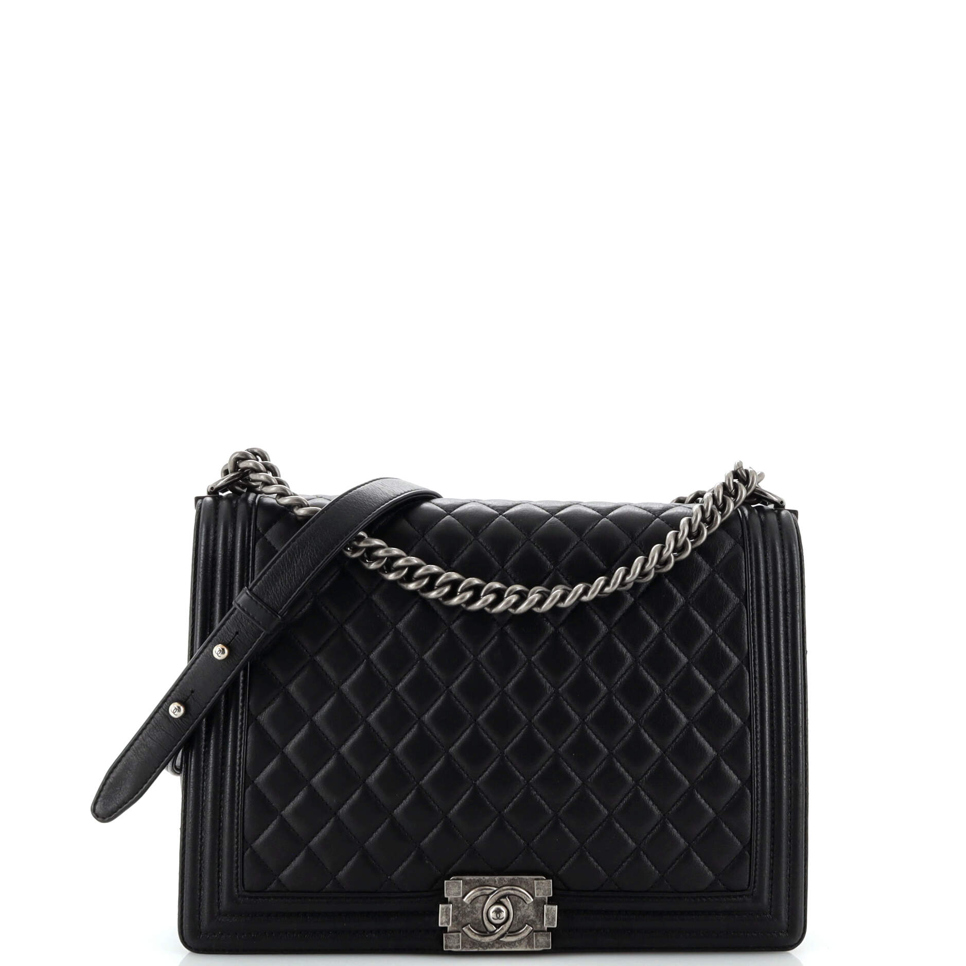 CHANEL Boy Flap Bag Quilted Calfskin Large