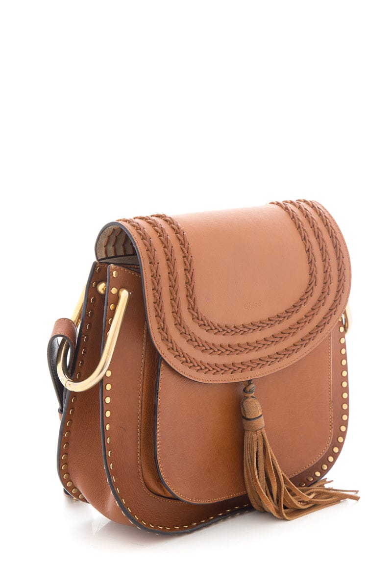 Chloe Brown Hudson Whipstitch Leather Handbag
