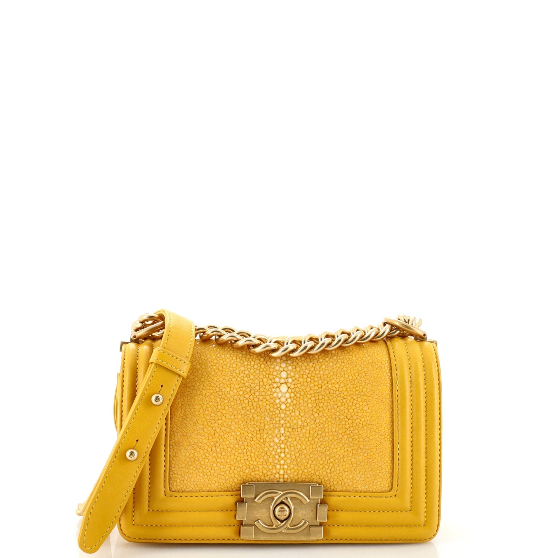 CHANEL Boy Flap Bag Stingray Small