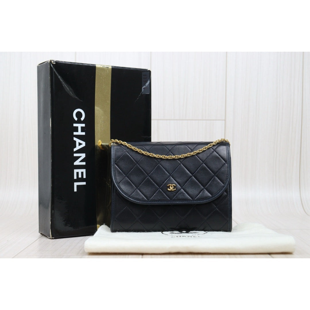 Very Good ( Rank A)? CHANEL Mini Coco Mark Matrasse Lambskin Chain Shoulder Bag ?25062305