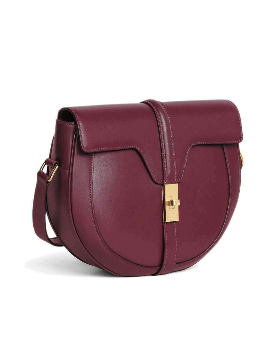 Besace 16 in Burgundy Satinated Calfskin