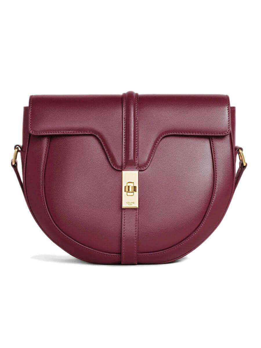 Besace 16 in Burgundy Satinated Calfskin
