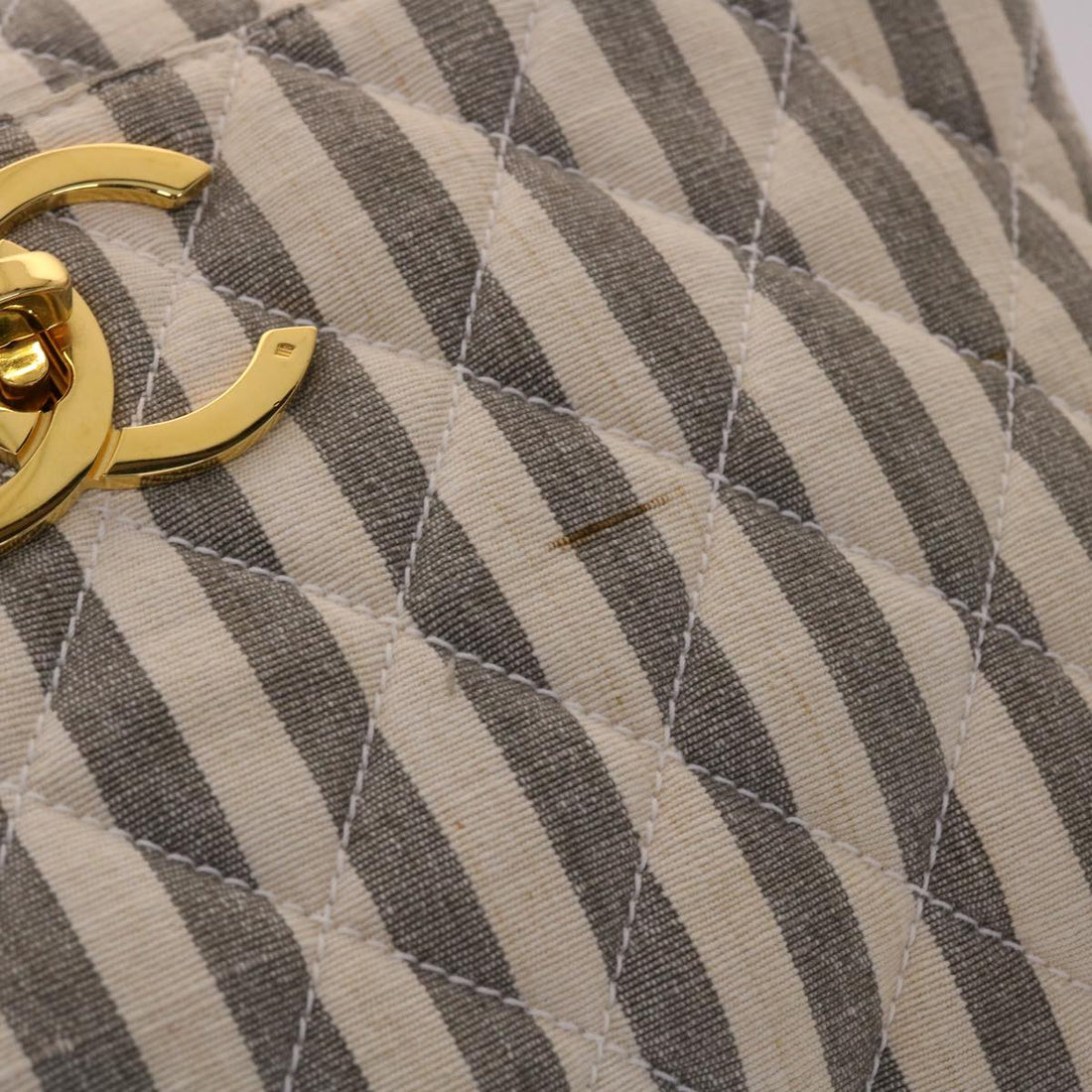 Top Quality Chanel Matelasse Shoulder Bag Canvas Light Blue White CC Auth 48071A