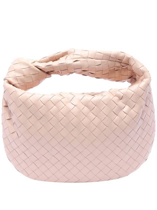 Bottega Veneta Teen Jodie Intrecciato Leather Tote Bag Pink