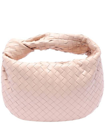 Bottega Veneta Teen Jodie Intrecciato Leather Tote Bag Pink