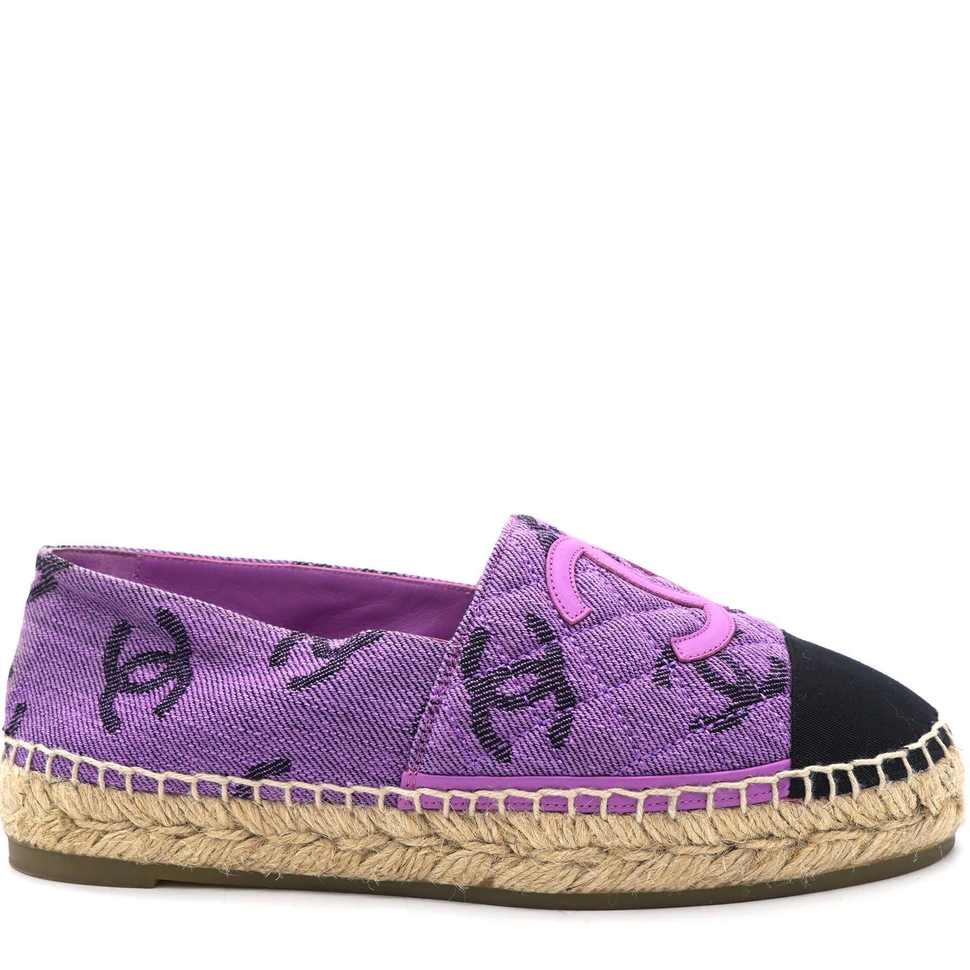Chanel Purple Espadrilles Loafers 36
