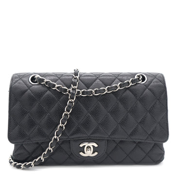 Chanel Caviar Quilted Medium Double Flap Black SHW