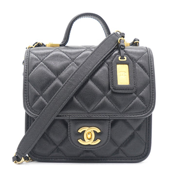 Chanel Caviar Black 22k Handle Bag