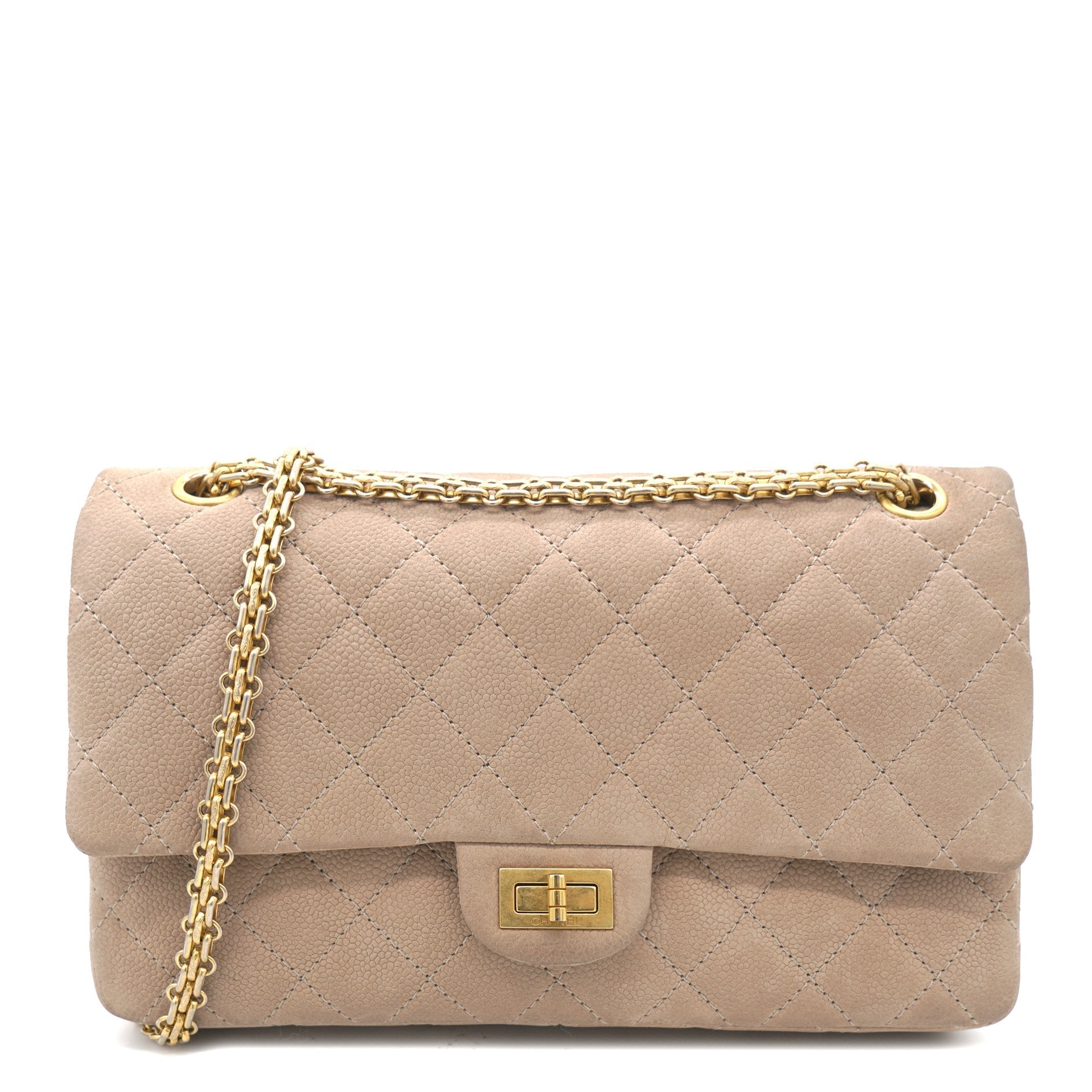Chanel 2.55 Reissue Flap Bag Nubuck Beige 226
