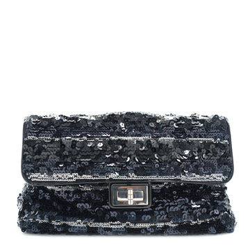Chanel Reissue Sequin Medium Flap Bag Black/Silver