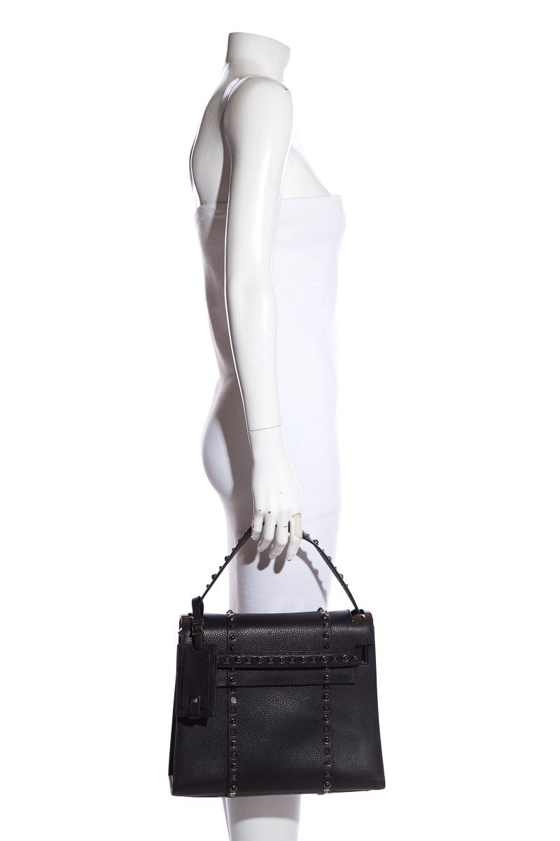 Valentino My Rockstud Rolling Black Handbag