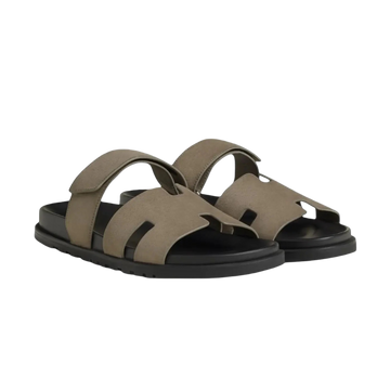 Hermes Chypre Sandal  Etoupe Suede