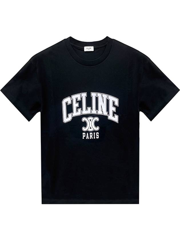 CELINE Triomphe Print Loose Fit Short Sleeve T-Shirt Black